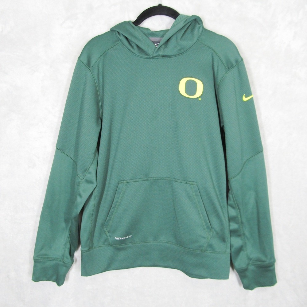 Nike Oregon Ducks Sweatshirt Therma-FIT Green Hoodie Youth XL NCAA College Logo - Picture 6 of 12